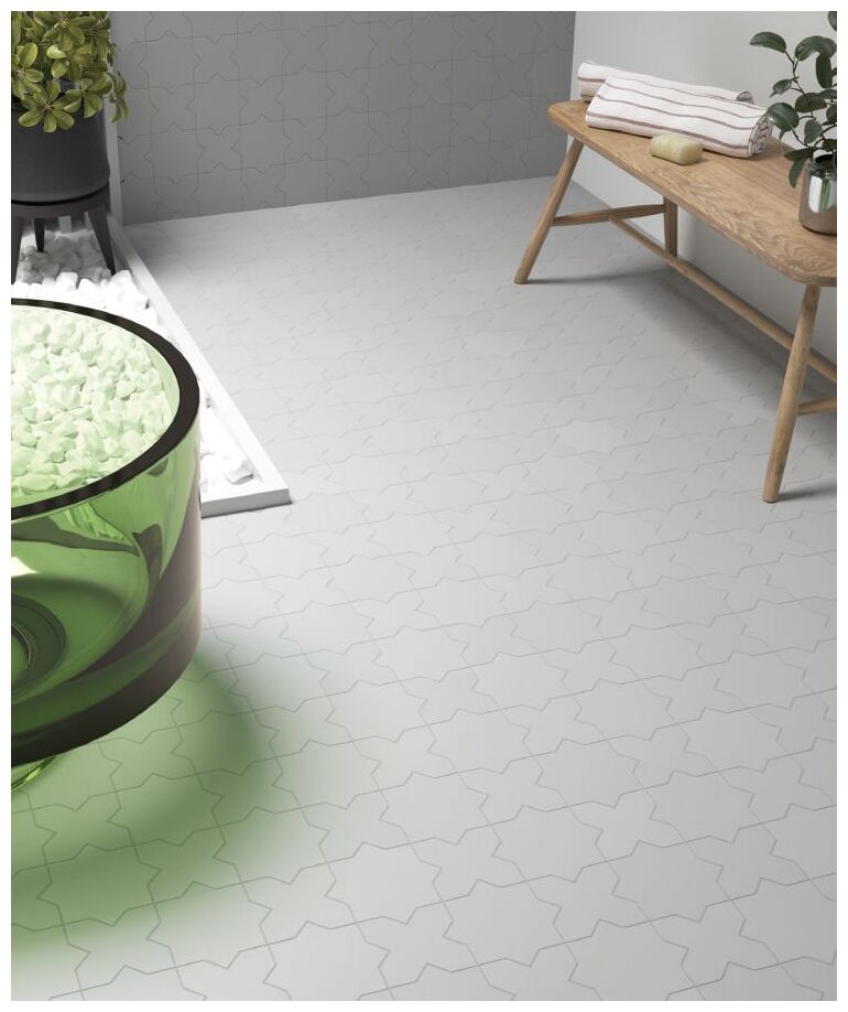 Maly gres Porto Star Oxford Gray o ksztalcie przypominajacym rozety w jasnoszarym kolorze - zdjęcie nr: 4