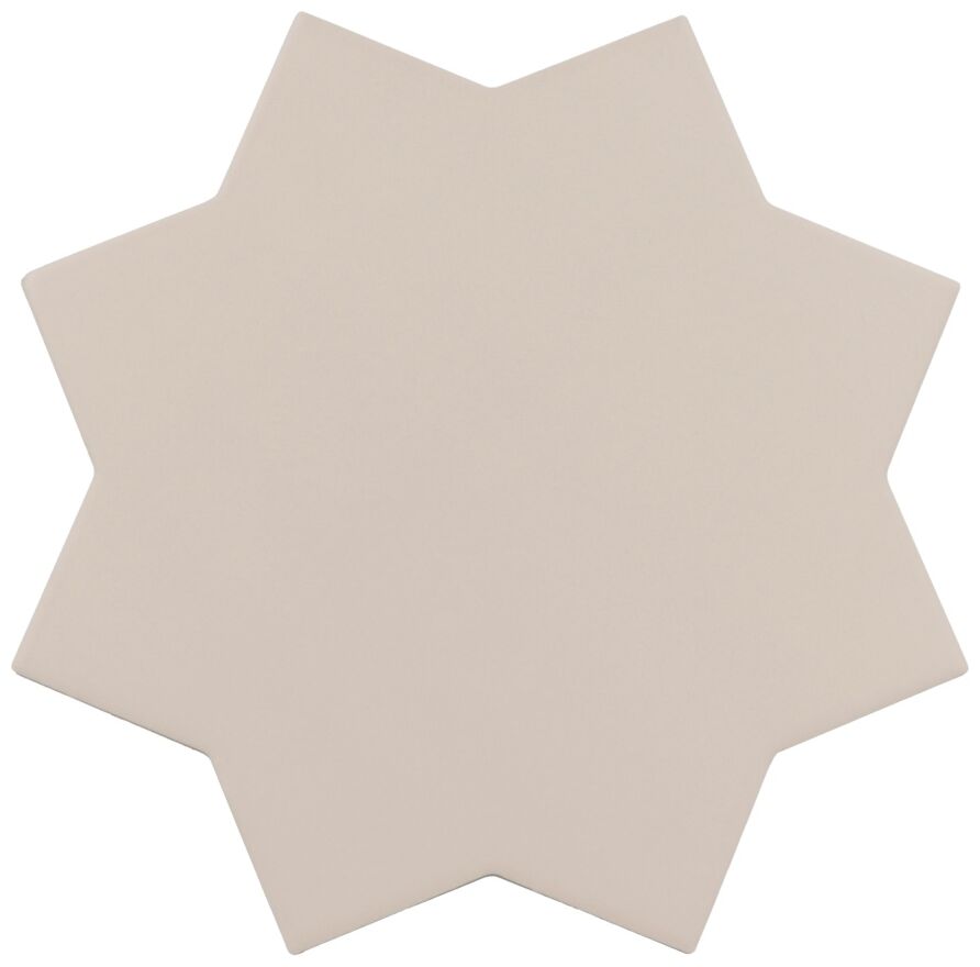Maly gres matowy Porto Star Taupe w ksztalcie gwiazdy w stonowanym odcieniu szarosci z beżem