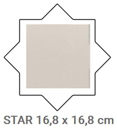 Maly gres matowy Porto Star Taupe w ksztalcie gwiazdy w stonowanym odcieniu szarosci z beżem - zdjęcie nr: 2