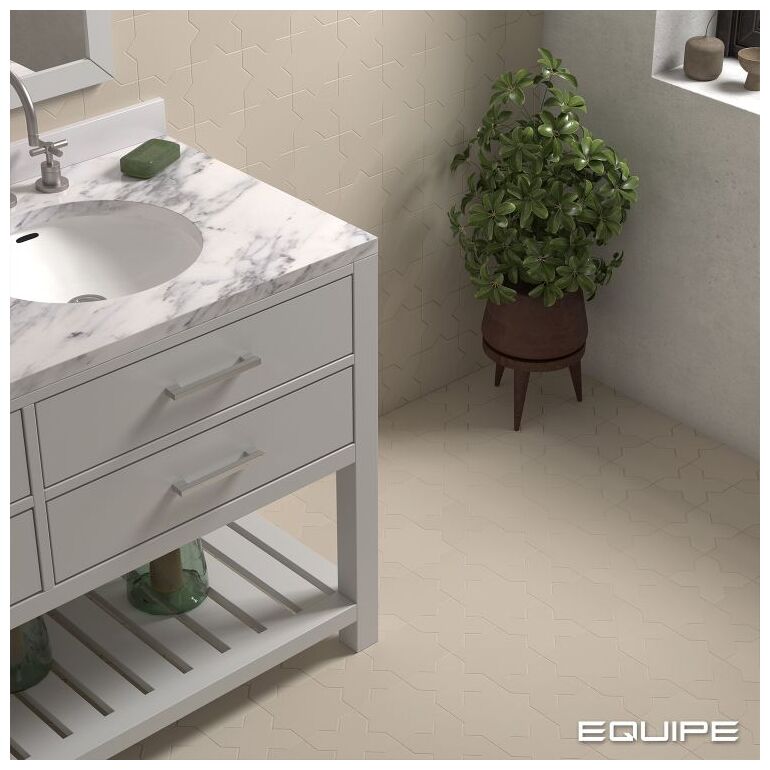 Maly gres matowy Porto Star Taupe w ksztalcie gwiazdy w stonowanym odcieniu szarosci z beżem - zdjęcie nr: 5