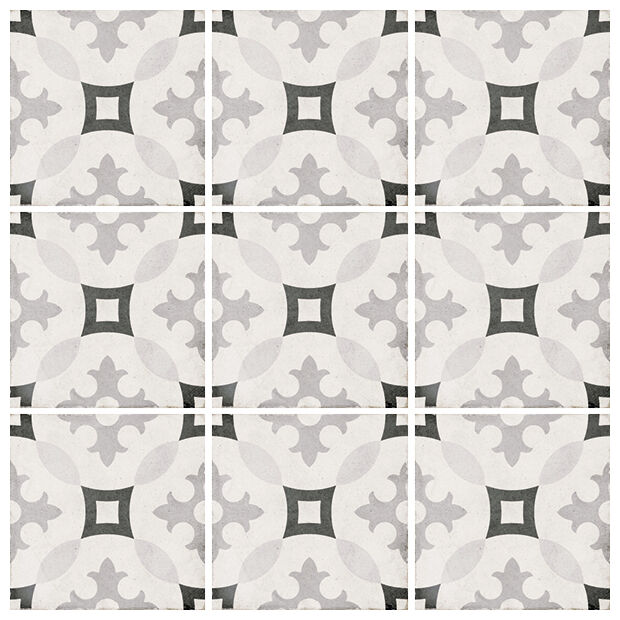 equipe art nouveau karlsplatz grey gres dekor 20x20 (24417) - zdjęcie główne