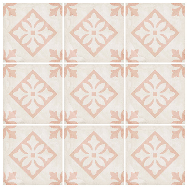 equipe art nouveau padua pink gres dekor 20x20 (24407) - zdjęcie główne