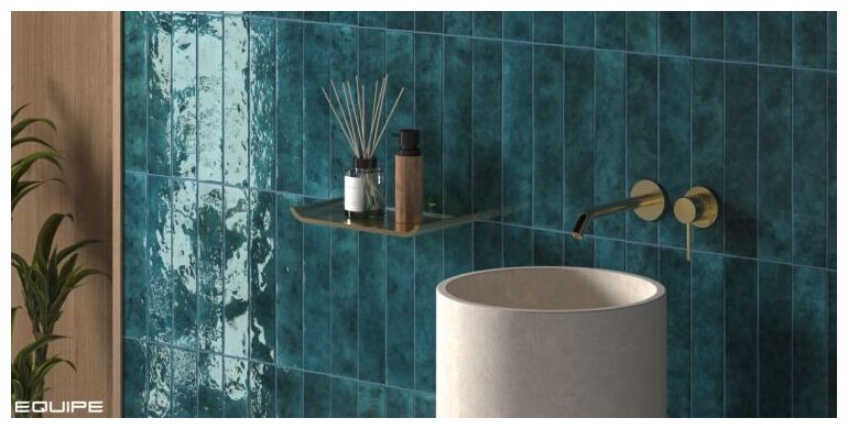 Niebieska glazura 3D Menorca Amun z wyrazistą fakturą i błyszczącą powierzchnią - zdjęcie nr: 3