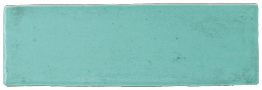 Niebieska płytka cegiełka Fango Aquamarine Gloss o błyszczącej powierzchni i prostokatnym ksztalcie