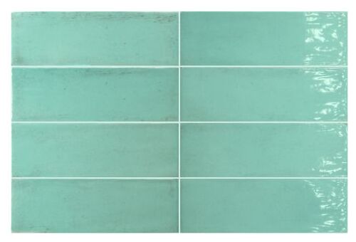 Niebieska płytka cegiełka Fango Aquamarine Gloss o błyszczącej powierzchni i prostokatnym ksztalcie - zdjęcie nr: 3