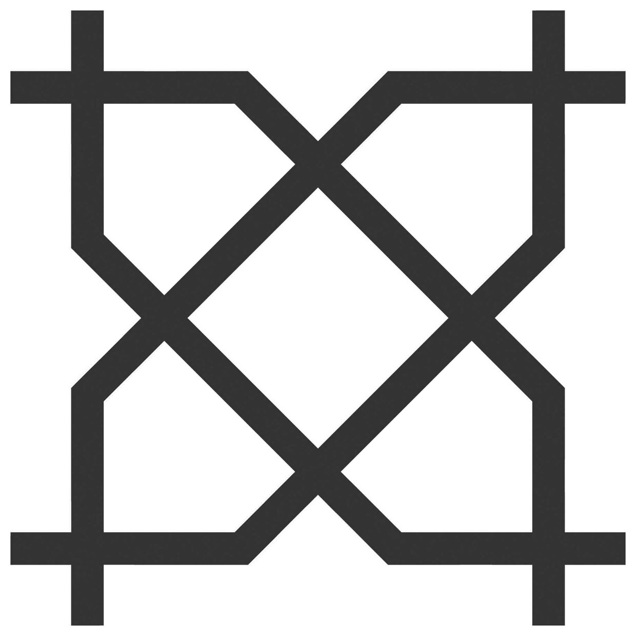 Satynowa płytka dekoracyjna geometryczna Fowler Addon 15x15 z delikatnym połyskiem