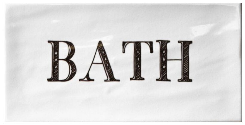 Mała płytka Artisan Bathroom MIX 10x20 z białym tłem i czarnym napisem SOAP - zdjęcie nr: 3