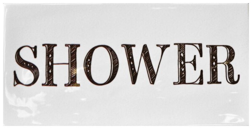 Mała płytka Artisan Bathroom MIX 10x20 z białym tłem i czarnym napisem SOAP - zdjęcie nr: 5