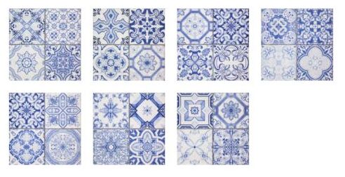 fabresa aragon blue mate mix dekor 20x20 - zdjęcie nr: 3