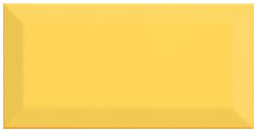 Fabresa (wyprzedaż) Amarillo Yema Biselado BX płytka ścienna 10x20 - żółta glazura 3d