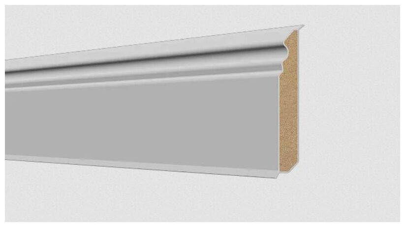 FN Neuhofer FN SWING-X080 80 mm Pure White (FB002) listwa Przypodłogowa 240x8x1.3