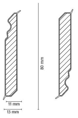 FN Neuhofer FN SWING-X080 80 mm Pure White (FB002) listwa Przypodłogowa 240x8x1.3 - zdjęcie nr: 2