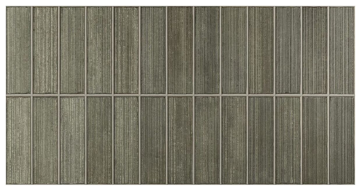 Gayafores Deco Kirei Olive gres 32x62.5 - błyszczący gres do kuchni i łazienki