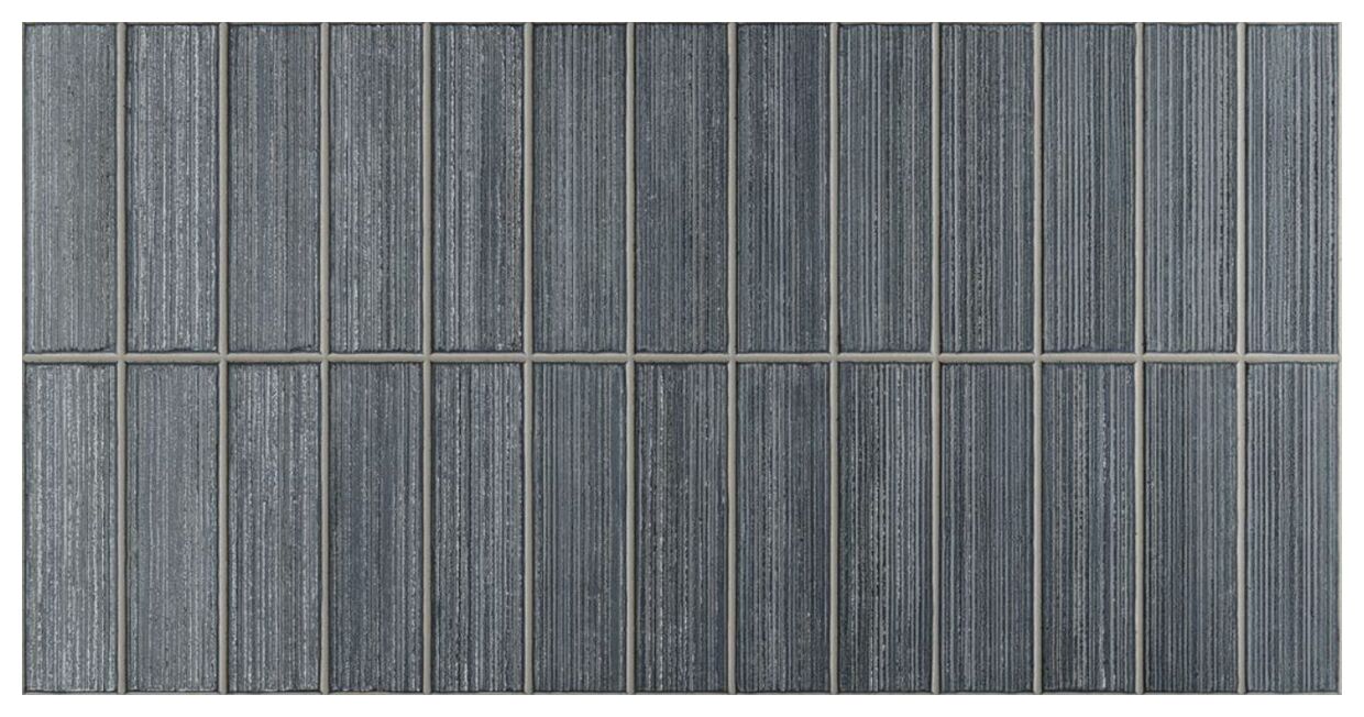 Gayafores Deco Kirei Navy gres 32x62.5 - błyszczący gres do salonu i przedpokoju