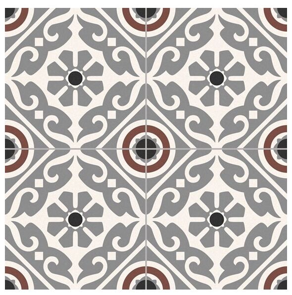 Duży gres matowy mrozoodporny Musa Grey z geometrycznym szaro-białym wzorem mozaiki - zdjęcie nr: 2