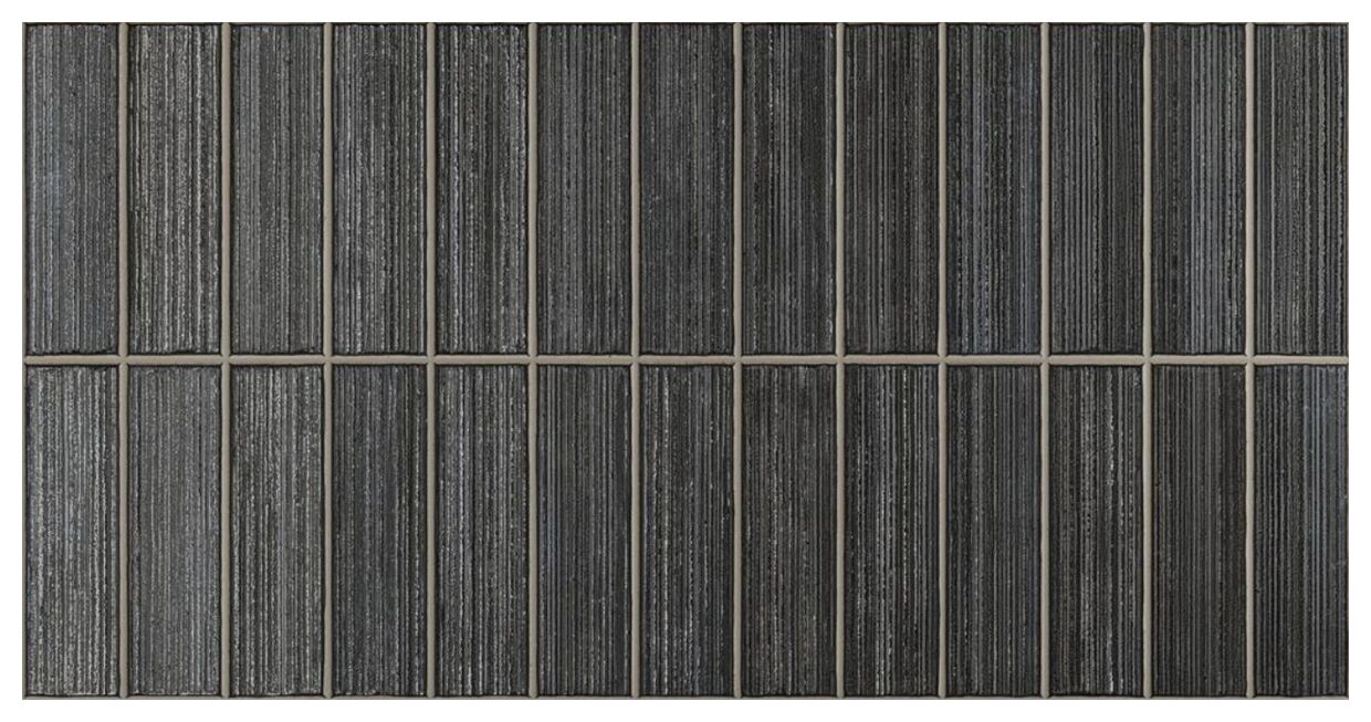 Gayafores Deco Kirei Dark gres 32x62.5 - grafitowy gres do łazienki i kuchni