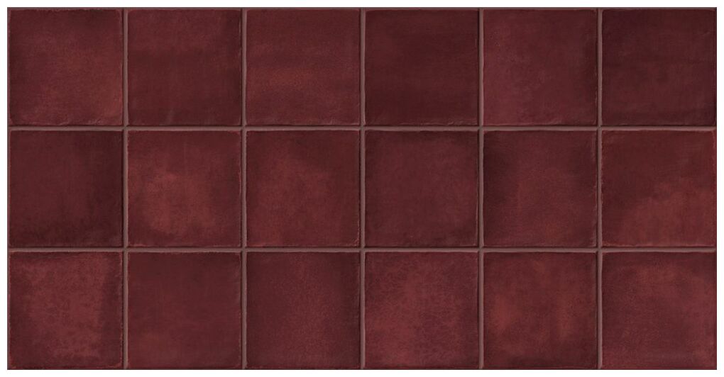 Bordowa płytka Deco Amaris Plus Burdeos z połyskiem i subtelnymi tonalnymi przebarwieniami