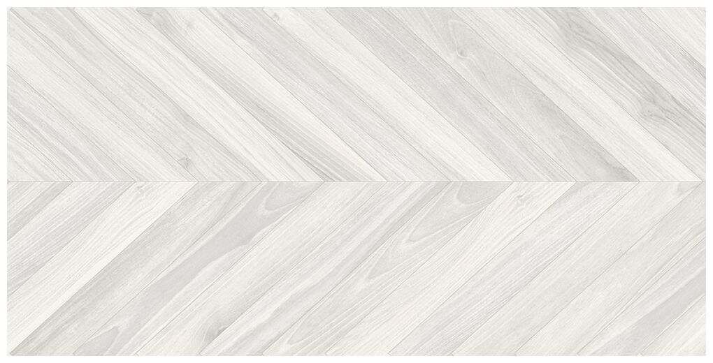 Matowy gres Ebony Gris 60x120 z wzorem w jodełkę i jasną tonacją przypominający drewno