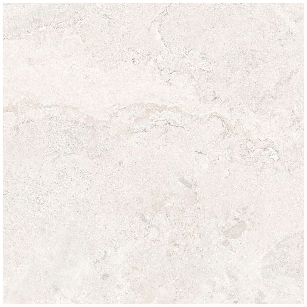 Stratos Breccia White gres 60x60 o jasnej matowej powierzchni z delikatnymi żyłkami