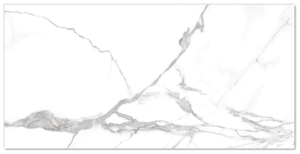 Wielkoformatowy gres NUM Blanco 60x120 o jasnym tle z delikatnymi szarymi żyłkami imitującymi marmur