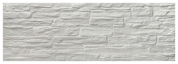 Jasny kamieniopodobny gres ścienny Mubi Blanco 17x52 o matowej, strukturalnej powierzchni