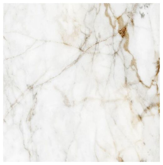 Kamieniopodobny gres Barnaby White Brillo 60x60 z białą błyszczącą powierzchnią i beżowymi żyłkami