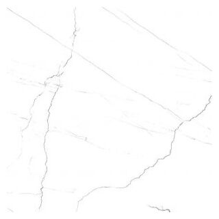 Błyszczący gres Indie Carrara White 60x60 o wzorze białego marmuru z delikatnym użyleniem