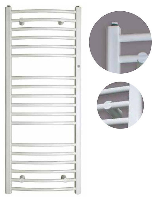 instal-projekt ambra-r ambr-40/140 grzejnik łazienkowy 1394/400 c34 - white mat (light) - zdjęcie główne