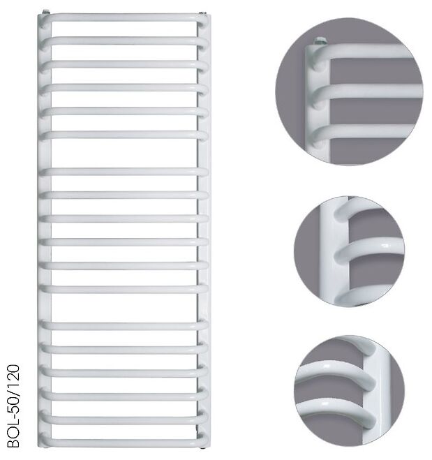 Instal-Projekt Bolero Bol-55/70 Grzejnik Łazienkowy 682/550 C34 - White mat (Light)
