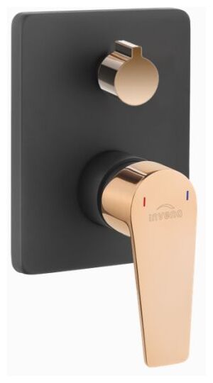 invena midnight bateria podtynkowa 2-funkcyjna  black/gold rose (bp-35-002-v) - zdjęcie główne