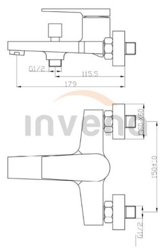 invena midnight bateria wannowa black/gold rose (bw-35-014-v) - zdjęcie nr: 2