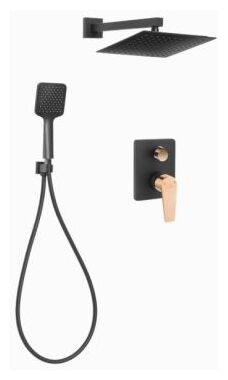 invena midnight zestaw podtynkowy z baterią podtynkową 2-funkcyjna  black/gold rose (bs-35-014-v) - zdjęcie główne