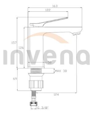 invena neri bateria umywalkowa czarna (bu-01-004-l) 