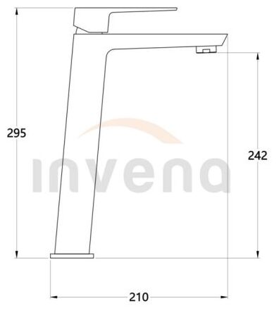 invena paros bateria umywalkowa wysoka czarna (bu-09-w04-a) 