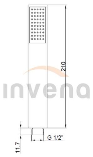 invena siros słuchawka natryskowa czarna (as-80-004-m) - zdjęcie nr: 2