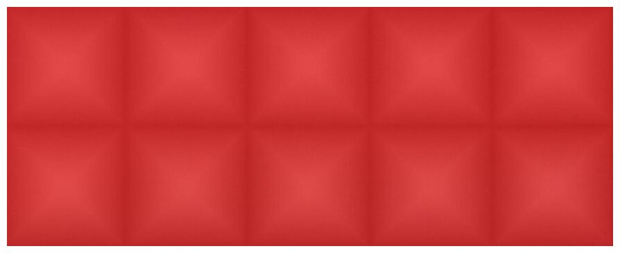 Czerwona płytka Mono Vegas Diamond dekor 20x50 o błyszczącej fakturze z wypukłym wzorem