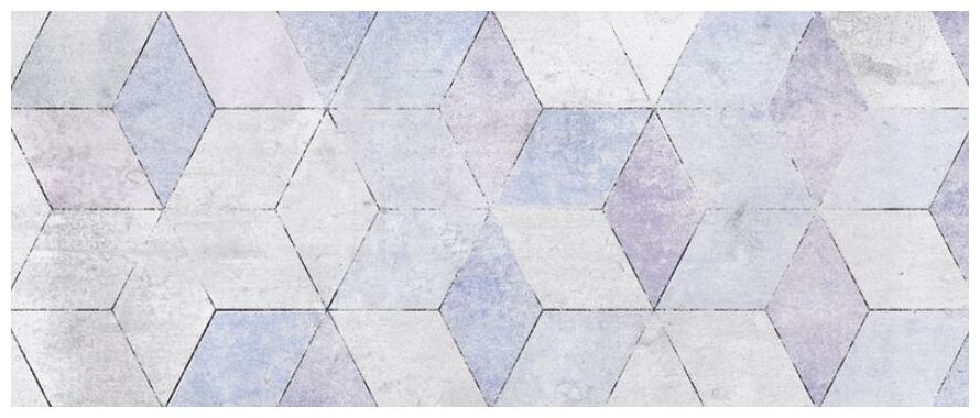 Matowa płytka Cementino Cube dekor 25x60 z geometrycznym wzorem rombów i sześciokątów