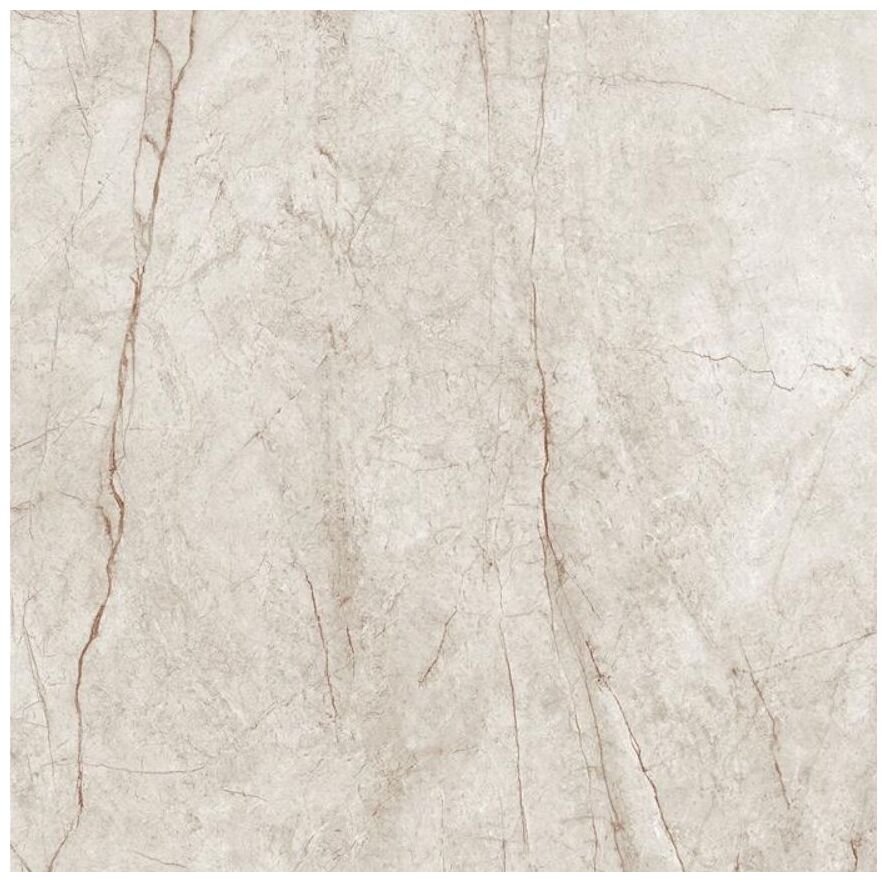Wielkoformatowy gres P.E. Balos White SAT 100x100 w kremowo-szarej tonacji z subtelnymi żyłkami
