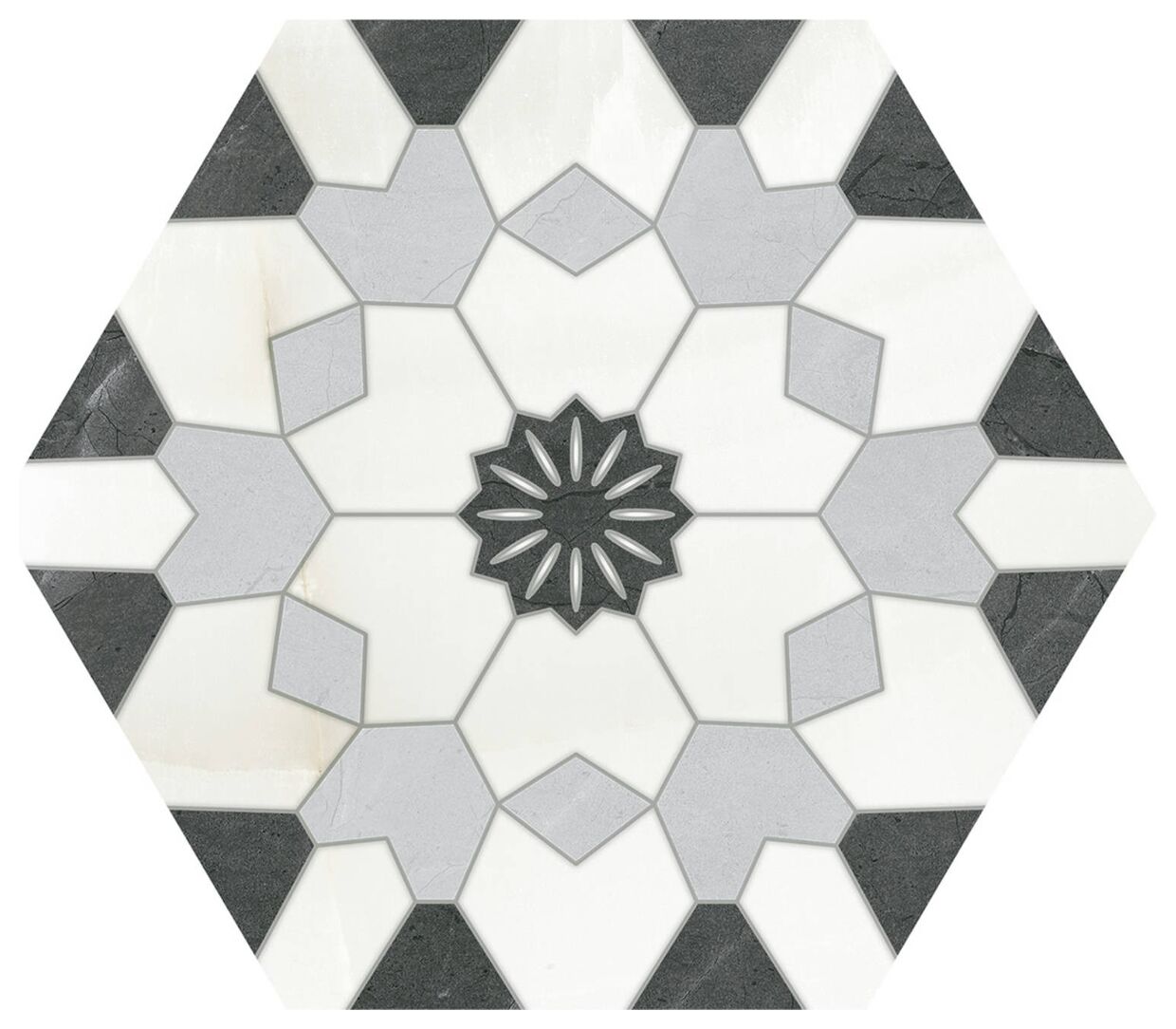 keros ceramika hexa venezia negro gres 23x27 - zdjęcie główne