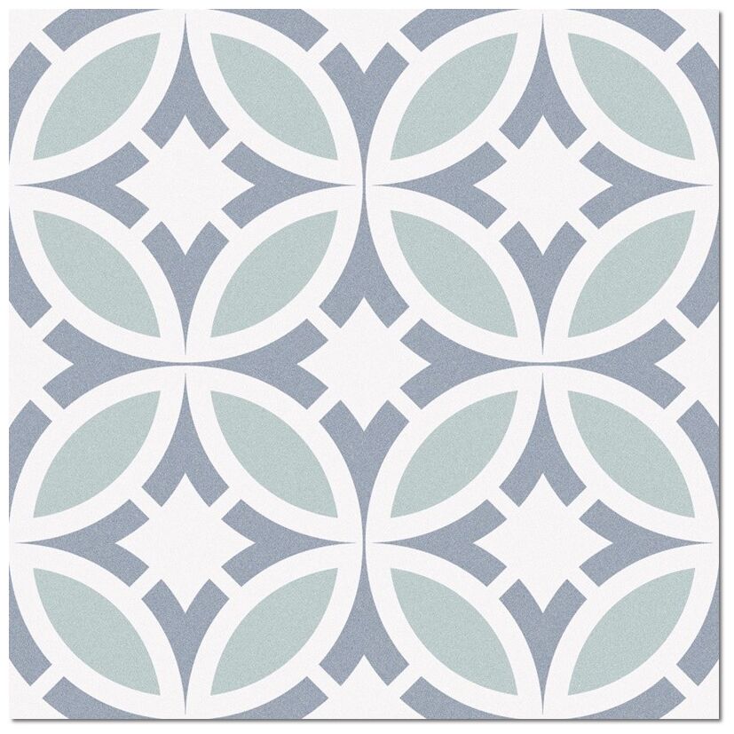 Matowy gres Paris Comedie 25x25 z geometrycznym wzorem w stonowanych kolorach