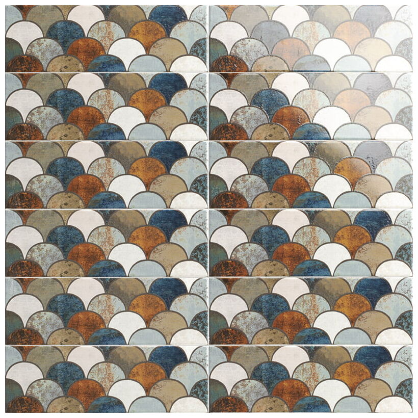 mainzu ceramica escama caramel dekor 10x30 - zdjęcie główne