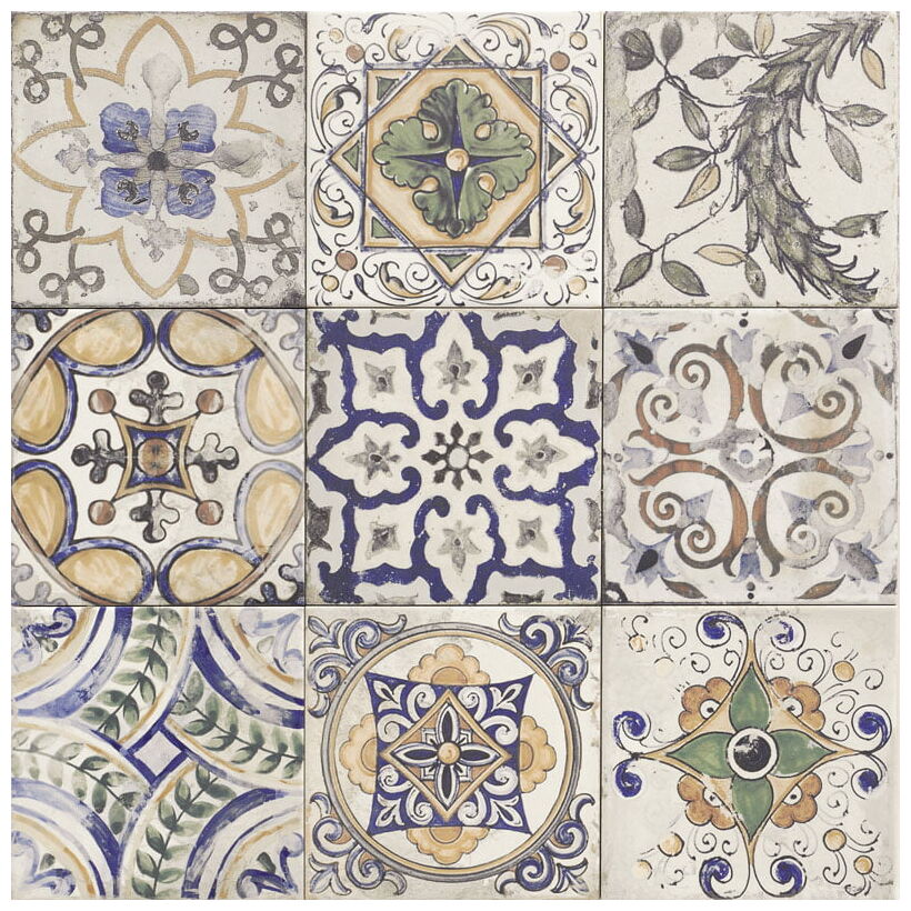 mainzu ceramica faenza dekor podłogowy 20x20 