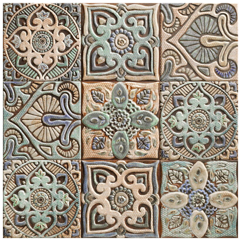 mainzu ceramica mandala dekor 20x20 - zdjęcie główne