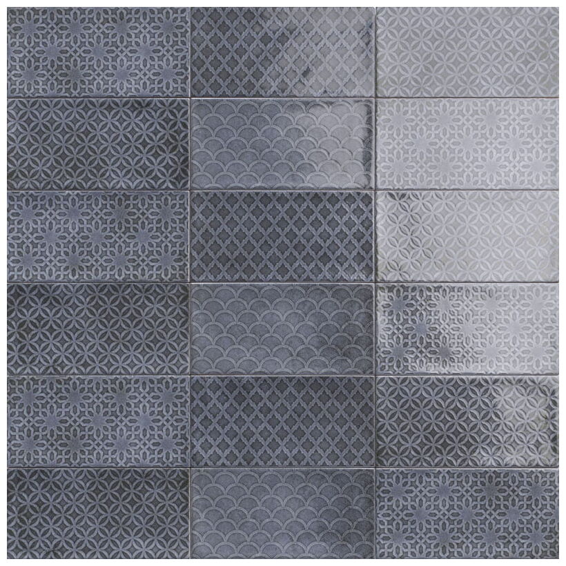 mainzu ceramica camden azurro dekor 10x20 - zdjęcie główne