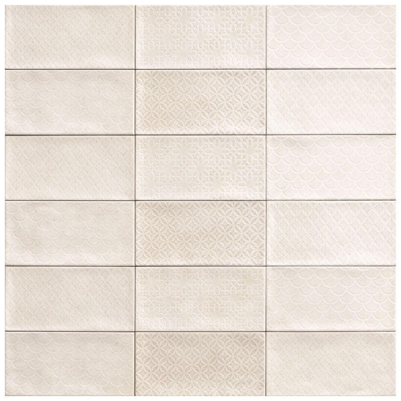 mainzu ceramica camden bianco dekor 10x20 - zdjęcie główne