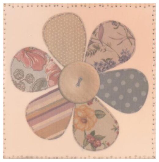 Mała błyszcząca płytka Tissu Patch-1 dekor 15x15 z wzorem kwiatowym i różnorodnymi motywami