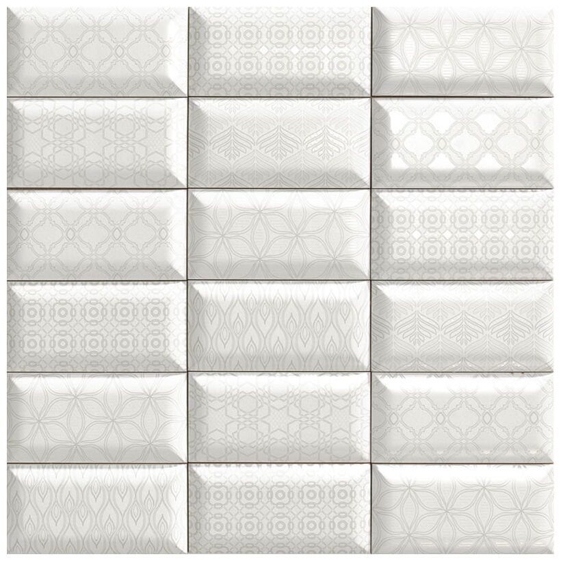 mainzu ceramica luxor white płytka ścienna 10x20 - zdjęcie główne