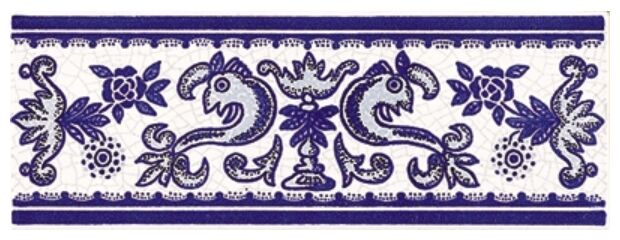mainzu ceramica azul cuarteo cenefa 7x20 - zdjęcie główne
