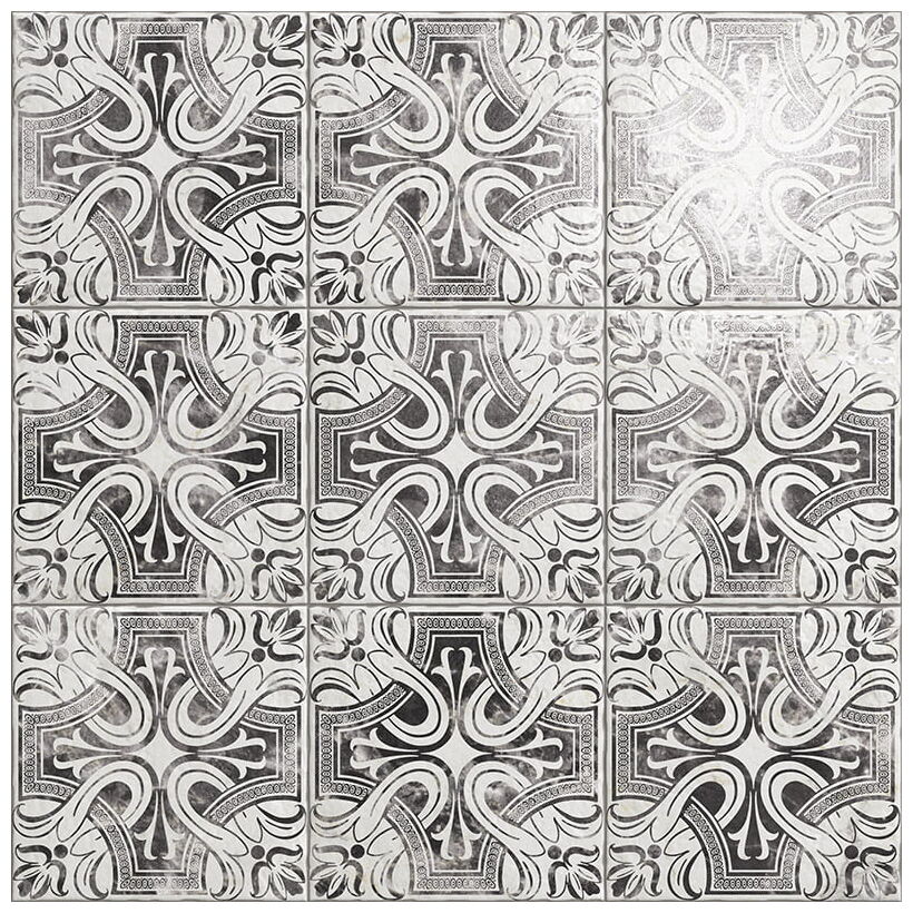 mainzu ceramica spada bianco dekor 20x20 - zdjęcie główne