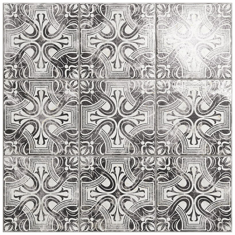 mainzu ceramica spada nero dekor 20x20 - zdjęcie główne